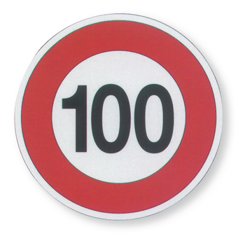 Disco adesivo limite velocità 100 Km/h
